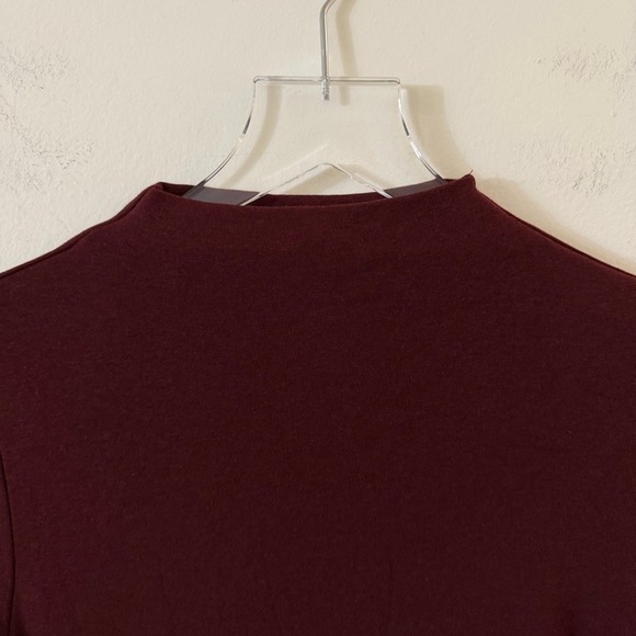 OGL ProWarm Mock Neck Side Tucks Long Sleeve Midi Dress Ruby Size Medium NWT - Picture 4 of 11